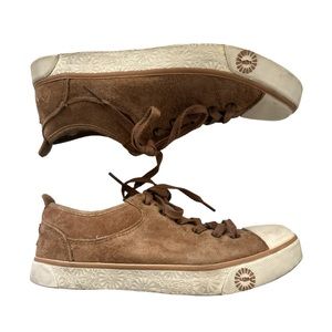 UGG Australia Brown Suede Tennis Sneaker shoes size 6.5 women's
